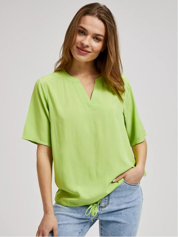 Moodo Светлозелен топ с жартиери Moodo