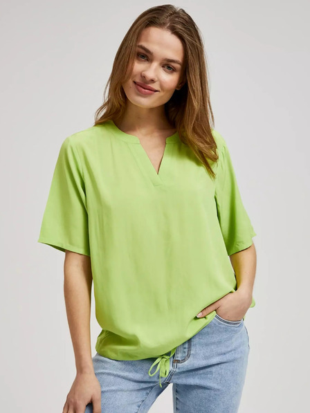 Moodo Светлозелен топ с жартиери Moodo