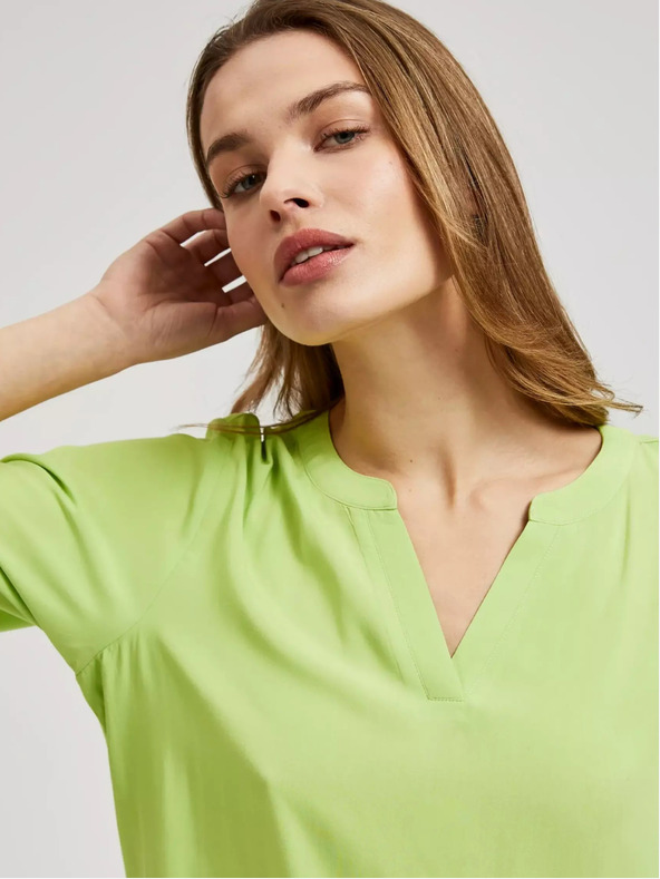 Moodo Светлозелен топ с жартиери Moodo