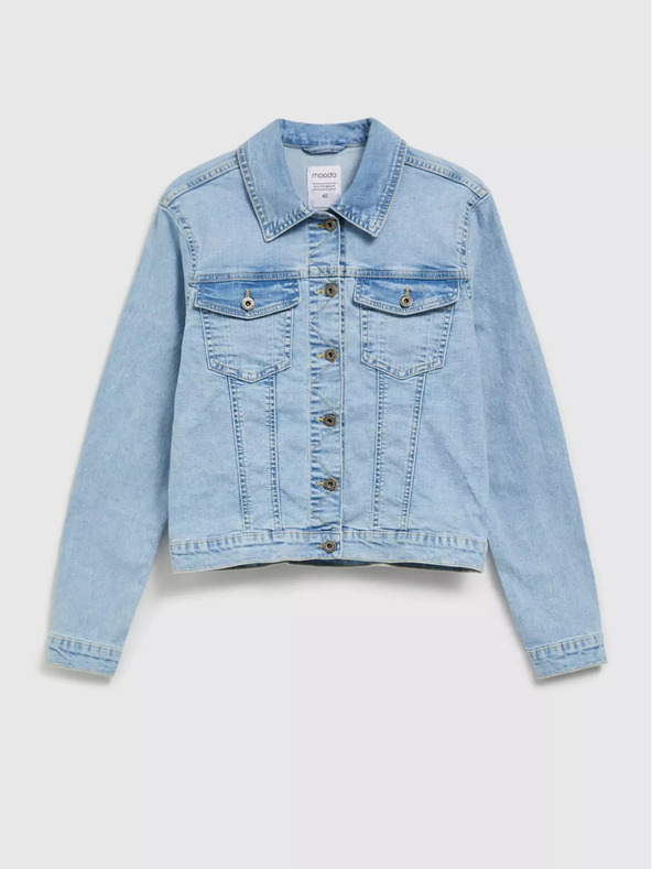 Moodo Светлосиньо дънково яке с копчета Moodo