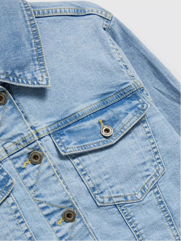 Moodo Светлосиньо дънково яке с копчета Moodo