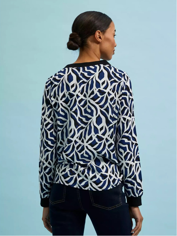 Moodo Геометрична тениска с V-образно деколте Moodo