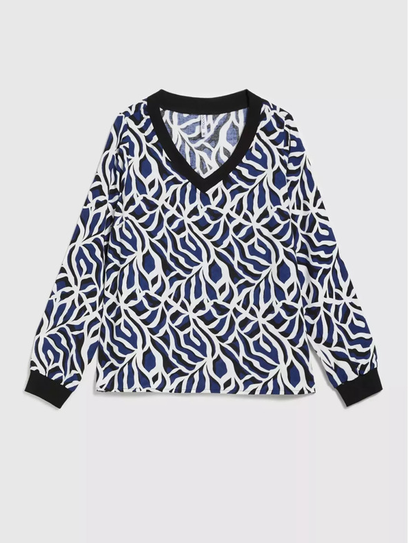 Moodo Геометрична тениска с V-образно деколте Moodo