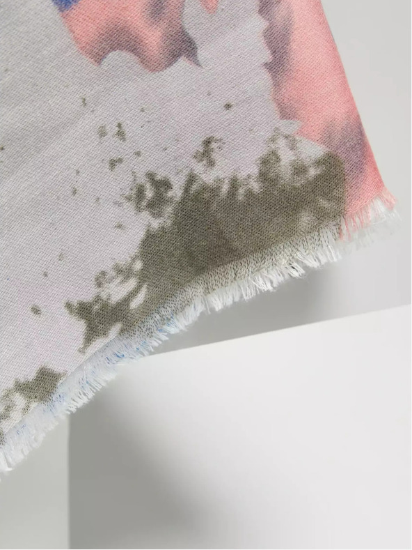 Moodo Син летен шал с шарка Moodo