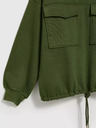 Moodo Суитшърт в цвят каки с големи джобове и връзка на талията Moodo