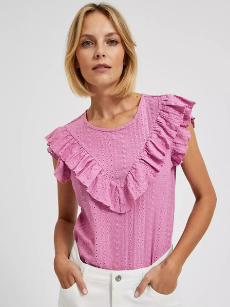 Moodo Розова блуза с волани Moodo