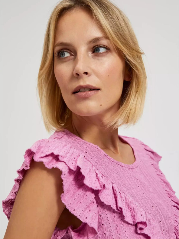 Moodo Розова блуза с волани Moodo