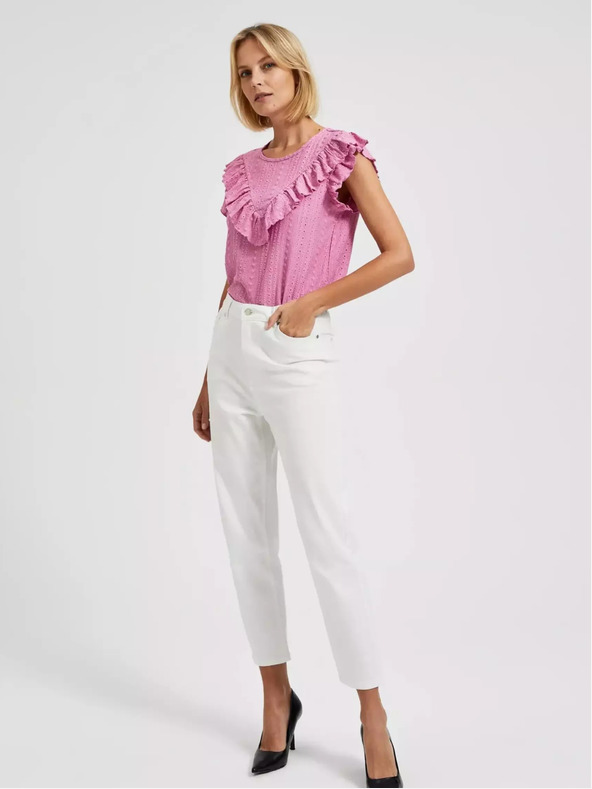 Moodo Розова блуза с волани Moodo