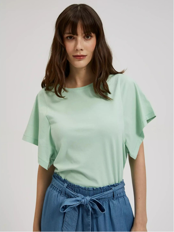 Moodo Зелена риза с широки ръкави Moodo