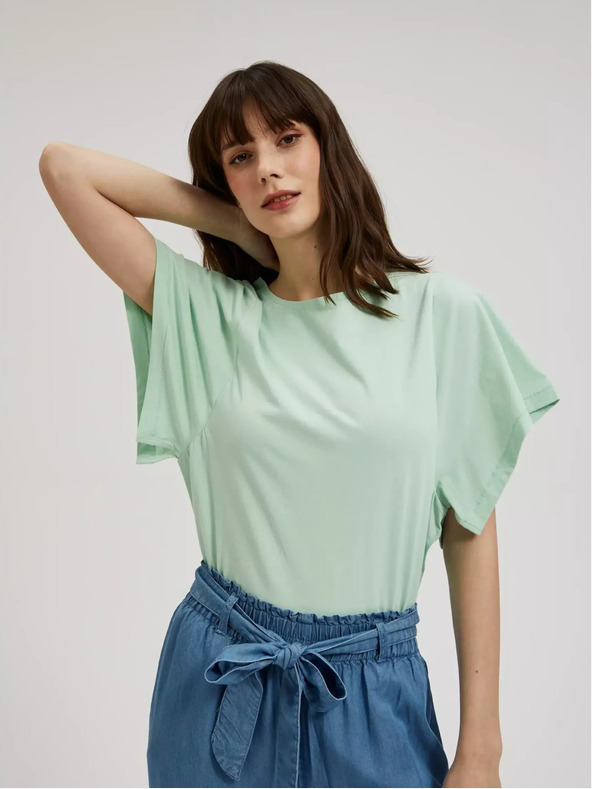 Moodo Зелена риза с широки ръкави Moodo