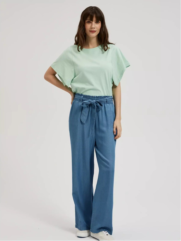 Moodo Зелена риза с широки ръкави Moodo