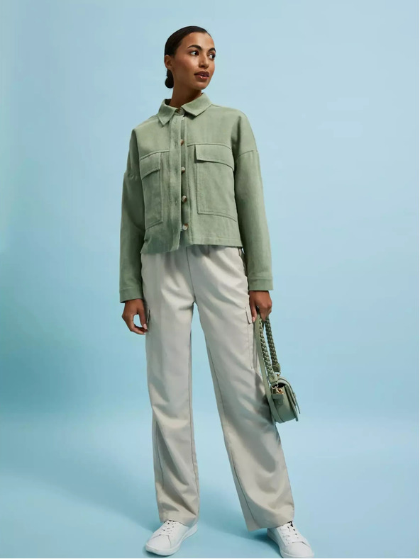 Moodo Маслиненозелено яке с джобове и яка Moodo