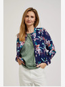 Moodo Тъмносин бомбър с флорален принт Moodo