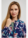 Moodo Тъмносин бомбър с флорален принт Moodo