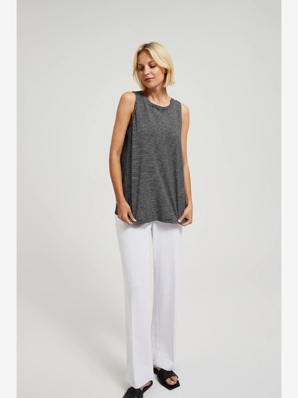 Moodo Черен раиран топ Moodo