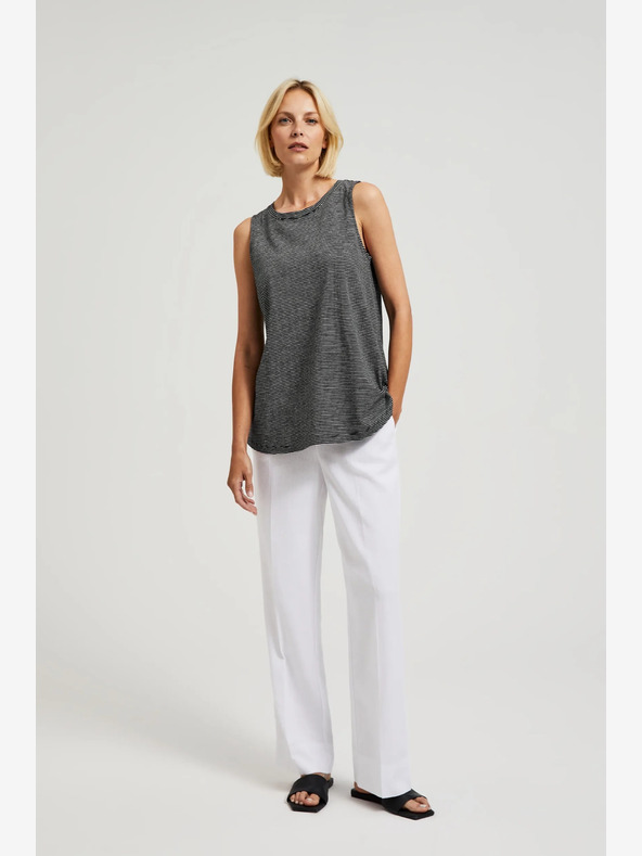 Moodo Черен раиран топ Moodo