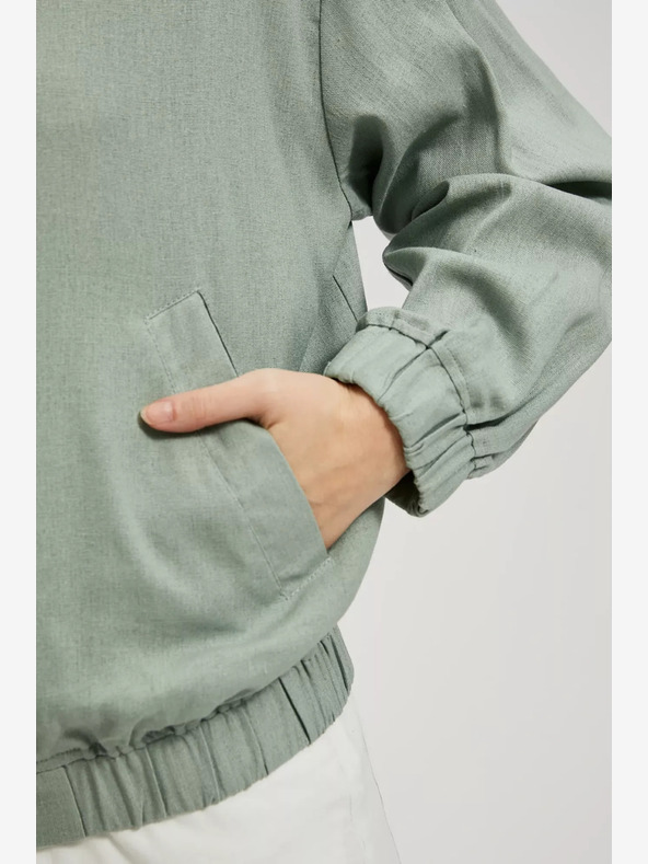 Moodo Зелен бомбър с цип Moodo