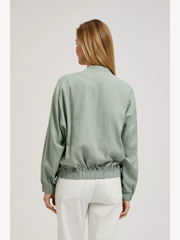 Moodo Зелен бомбър с цип Moodo