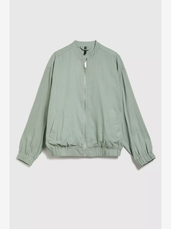 Moodo Зелен бомбър с цип Moodo