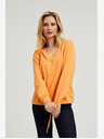 Moodo Оранжев суитчър с V-образно деколте Moodo