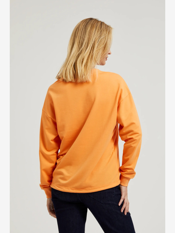 Moodo Оранжев суитчър с V-образно деколте Moodo
