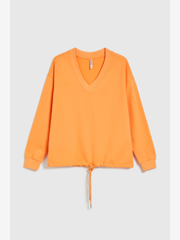 Moodo Оранжев суитчър с V-образно деколте Moodo