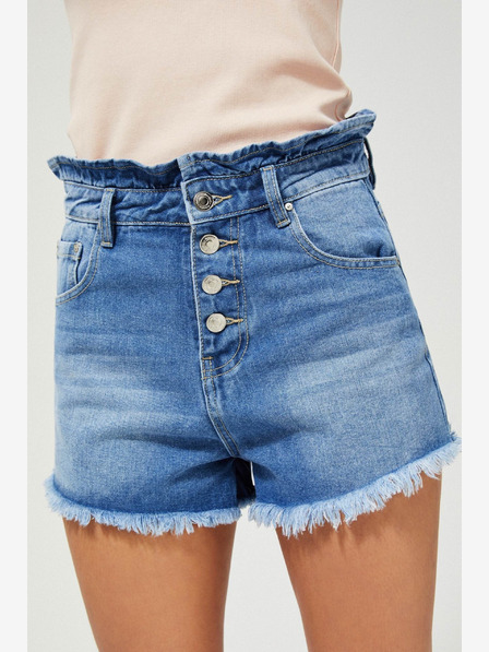 Moodo Сини дамски къси панталони от деним Moodo