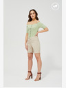Moodo Бежови дамски къси панталони Moodo