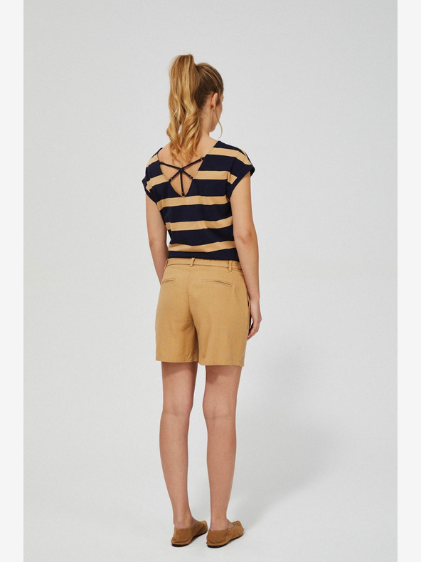 Moodo Бежови дамски къси панталони Moodo