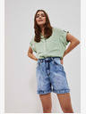 Moodo Сини дамски къси панталони от деним Moodo