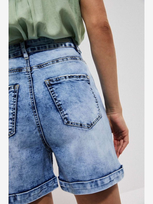 Moodo Сини дамски къси панталони от деним Moodo