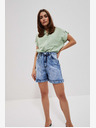 Moodo Сини дамски къси панталони от деним Moodo