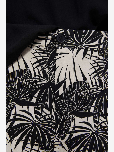 Moodo Бели и черни дамски шарени къси панталони Moodo