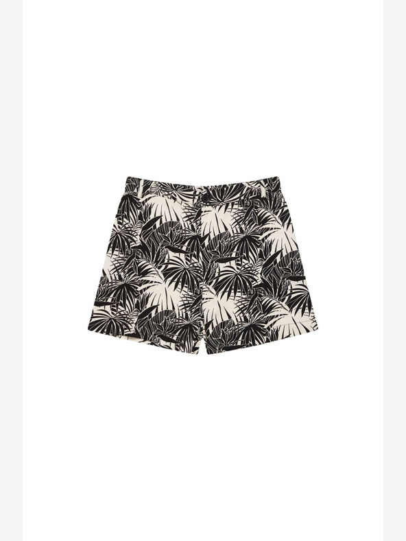 Moodo Бели и черни дамски шарени къси панталони Moodo