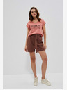 Moodo Кафяви дамски къси панталони Moodo