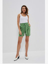 Moodo Зелени дамски къси панталони на точки Moodo