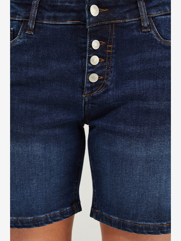 Moodo Тъмносини дамски къси панталони от деним Moodo