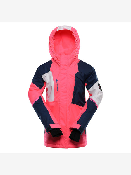 ALPINE PRO Детско ски яке с мембрана за сняг PTX ALPINE PRO DEARO неоново нокаут розово