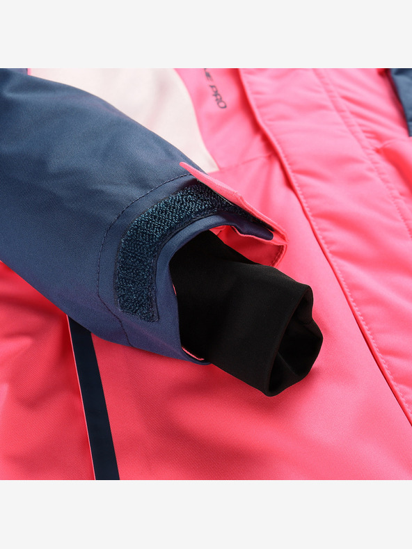 ALPINE PRO Детско ски яке с мембрана за сняг PTX ALPINE PRO DEARO неоново нокаут розово