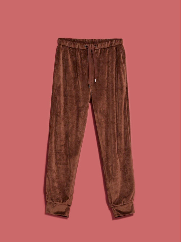 Moodo Кафяви дамски спортни панталони Moodo