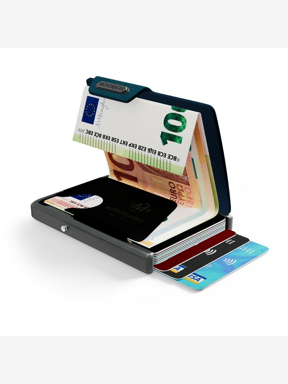 Mondraghi Портфейл Mondraghi Saffiano - син