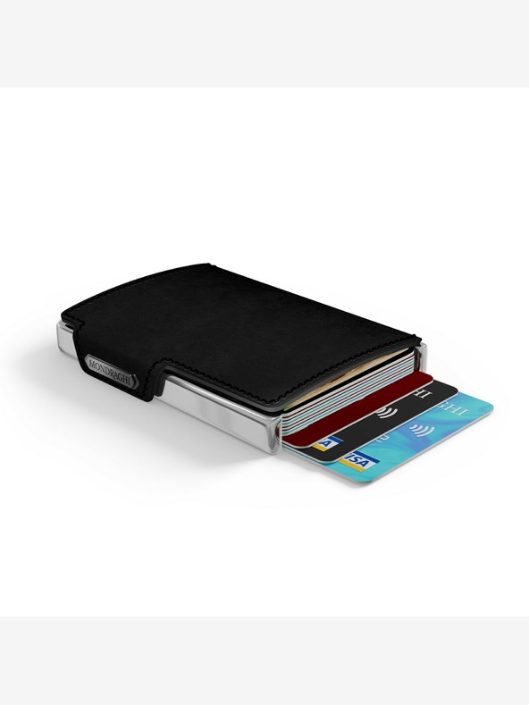 Mondraghi Черен кожен портфейл Mondraghi Elegance