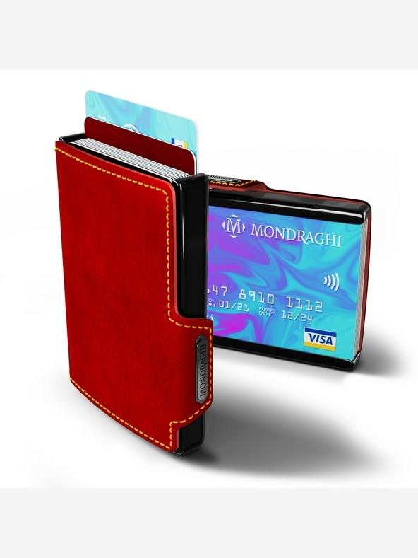Mondraghi Червен кожен портфейл Mondraghi Racing