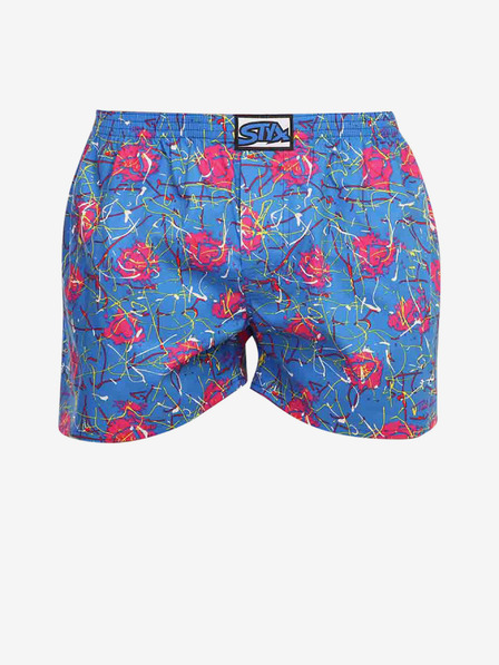 Styx Розово-сини мъжки шорти Styx с шарка