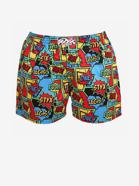 Styx Сини и червени шарени дамски шорти за сън Styx boom