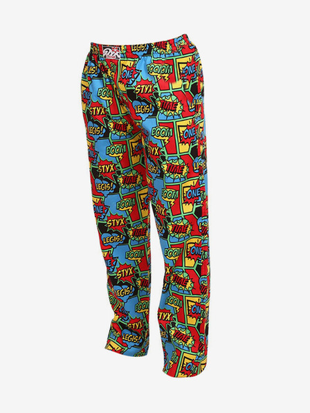 Styx Сини и червени шарени панталони за сън Styx boom