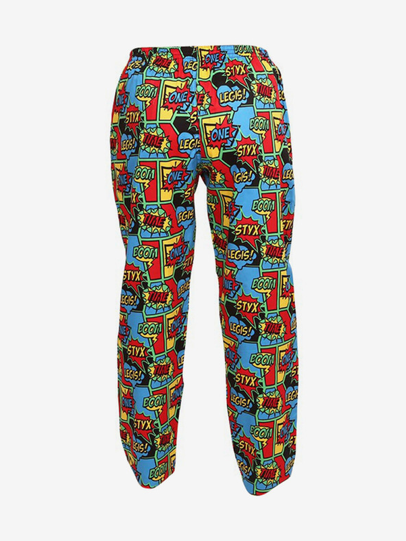 Styx Сини и червени шарени панталони за сън Styx boom