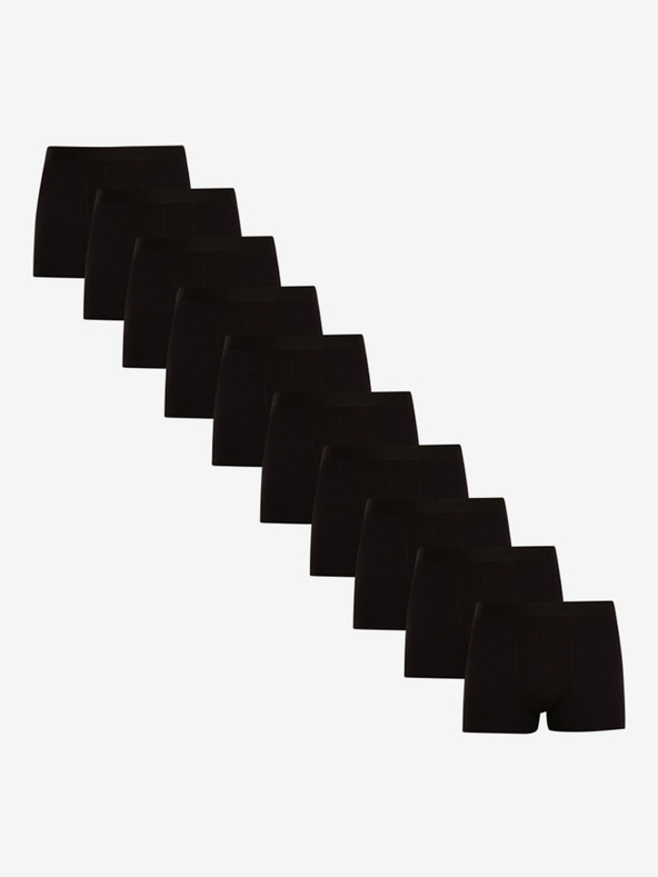 Nedeto Комплект от десет мъжки боксерки в черно Nedeto