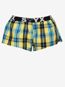 Styx Сини и жълти карирани дамски къси панталони Styx