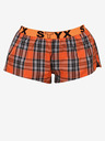 Styx Оранжеви дамски карирани къси панталони за сън Styx